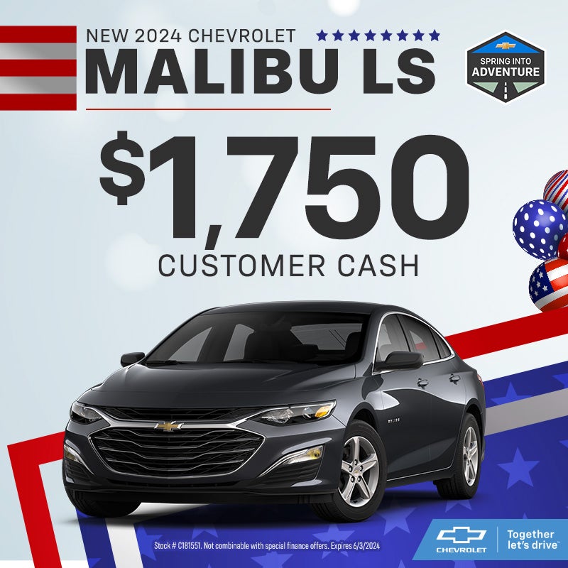 2024 Chevy Malibu LS $1750 customer cash